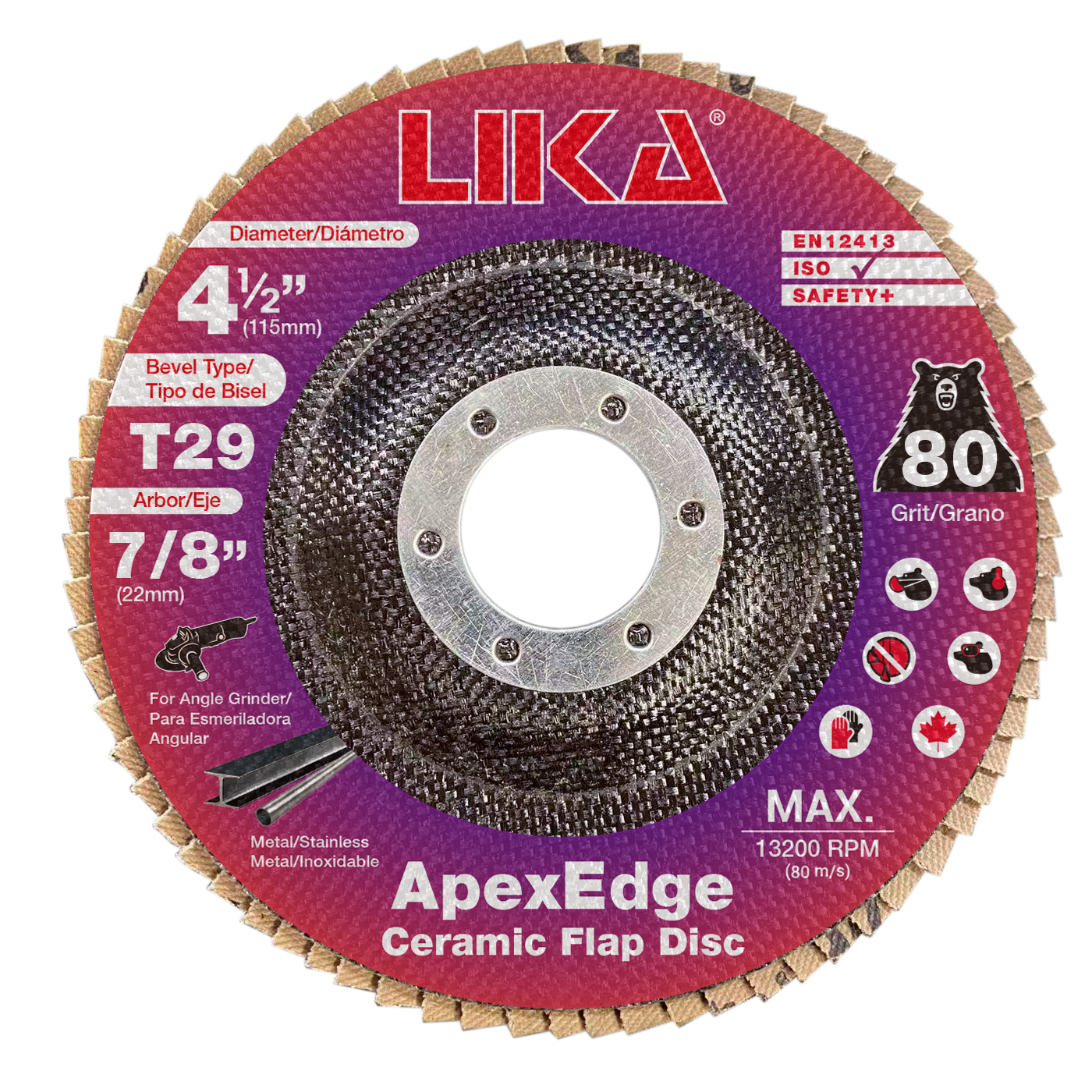 LIKA ApexEdge Ceramic Flap Disc - 10 PACK