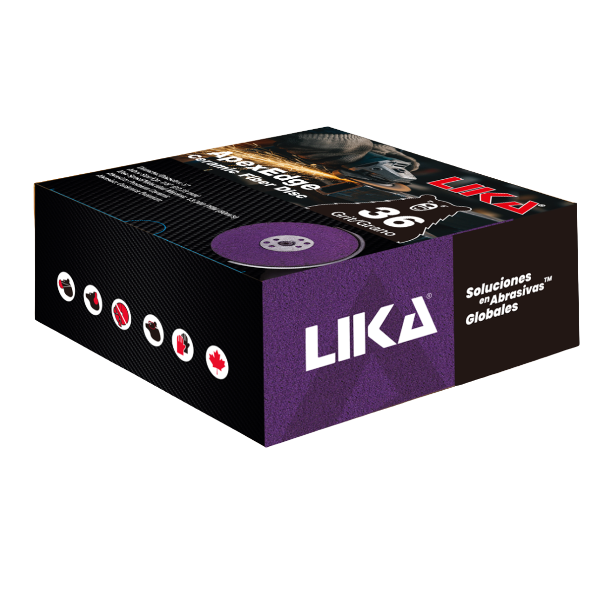 LIKA ApexEdge Ceramic Fiber Disc - 25 PACK