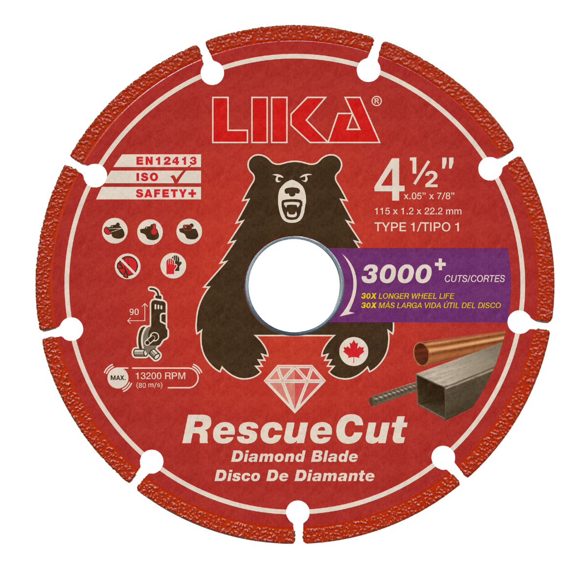 LIKA RescueCut 4-1/2" Diamond Blade - 1 PACK