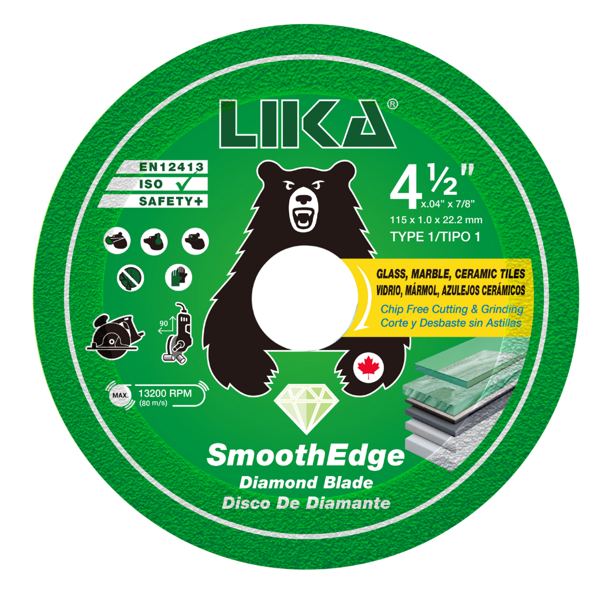 LIKA SmoothEdge 4-1/2” Diamond Blade - 1 PACK