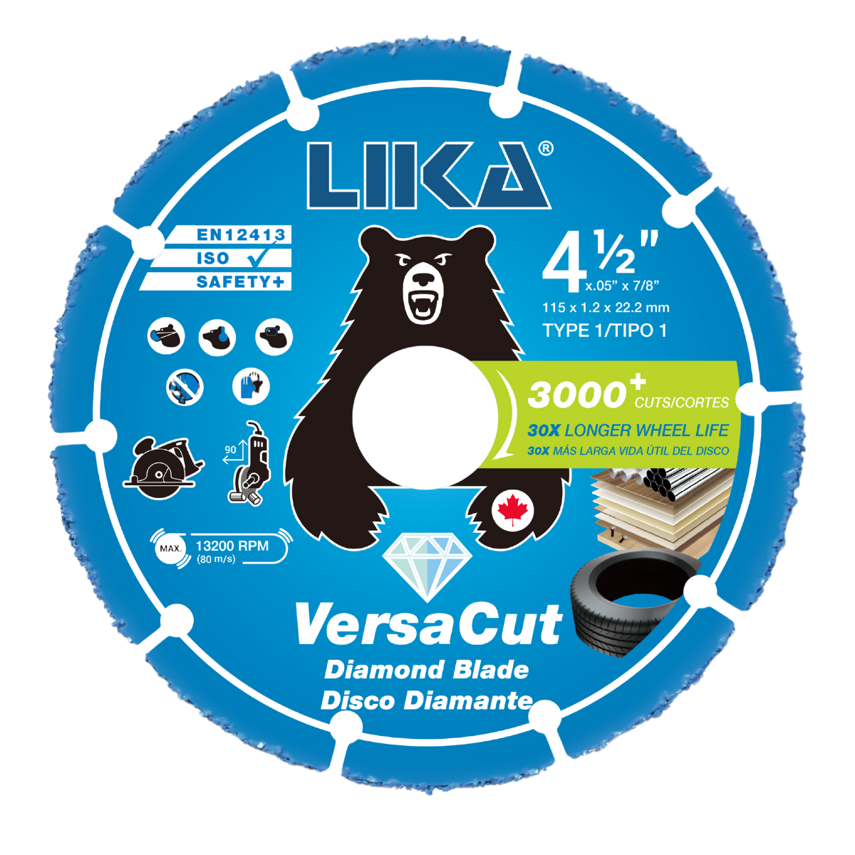 LIKA VersaCut 4-1/2” Diamond Blade - 1 PACK